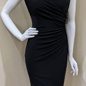 Ralph Lauren double strap, off shoulder, summer black dress
