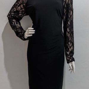 Ralph Lauren black cocktail dress with lace sleeves