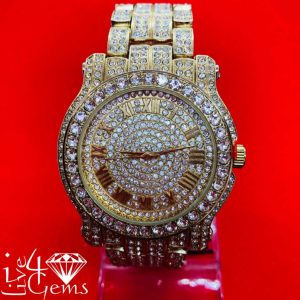 Iced Gold Face Watch