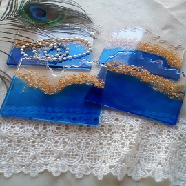 Handcrafted Resin Coaster - Set of 4 pieces