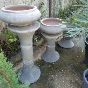 Six (6) piece cascading pots and stands set