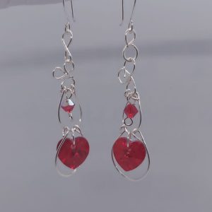 Swarovski Ruby Red Crystal Bead Earring