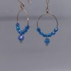 Decorative Blue Hoop Earring