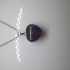Purple Heart Shaped Chain with Silver Chain