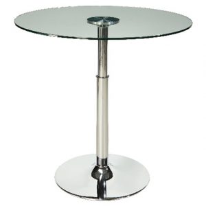 PATIO TABLE ROUND GLASS TOP 40"X30"H