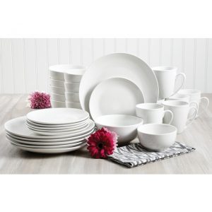 Ogalla 30-Piece Casual White Porcelain Dinnerware Set (Service for 6)