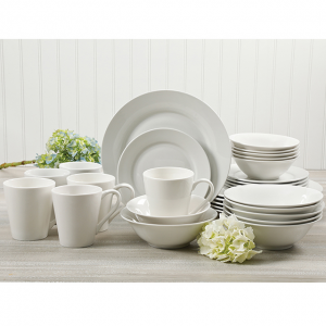 GIBSON NOBLE COURT 30PC D/WARE SET, WHITE