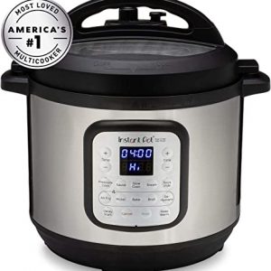Instant Pot Duo Crisp 11-in-1 Air Fryer and Electric Pressure Cooker Combo with Multicooker Lids that Air Fries, Steams, Slow Cooks, Sautés, Dehydrates and More, Free App With 1900 Recipes, 6 Quart